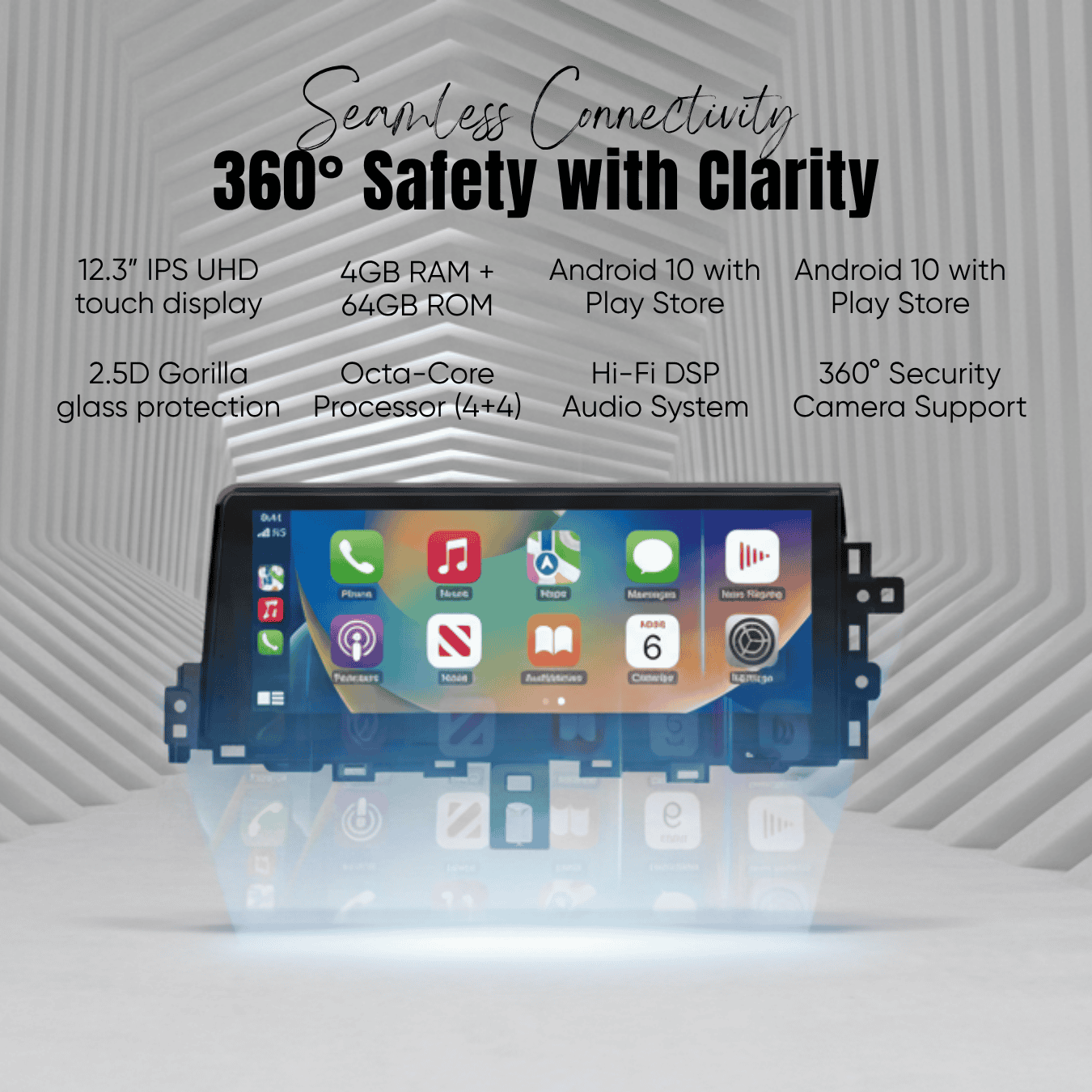 4GB + 64GB CPAA DSP DVR 360 for KIA SELTOS 2024