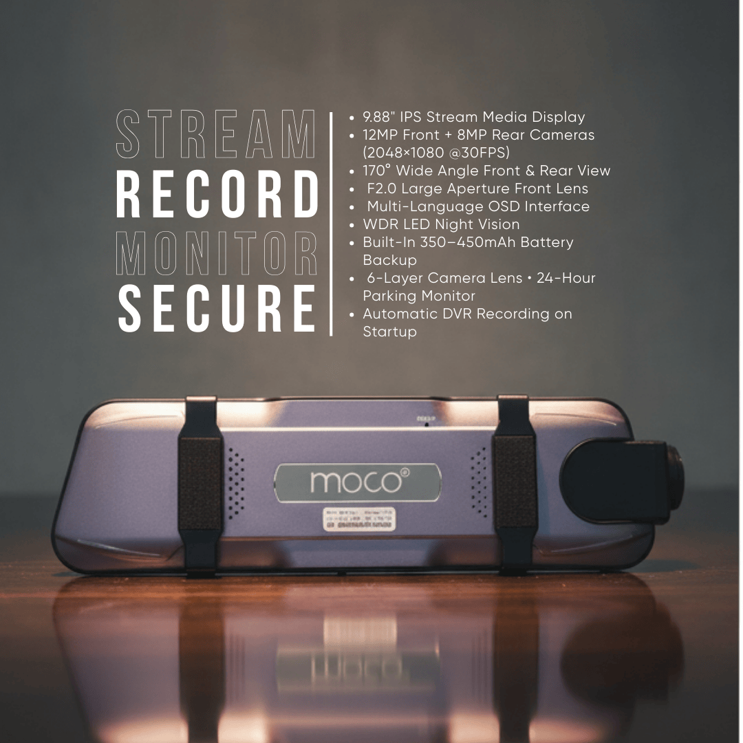 2K Rear View Mirror DVR with Camera