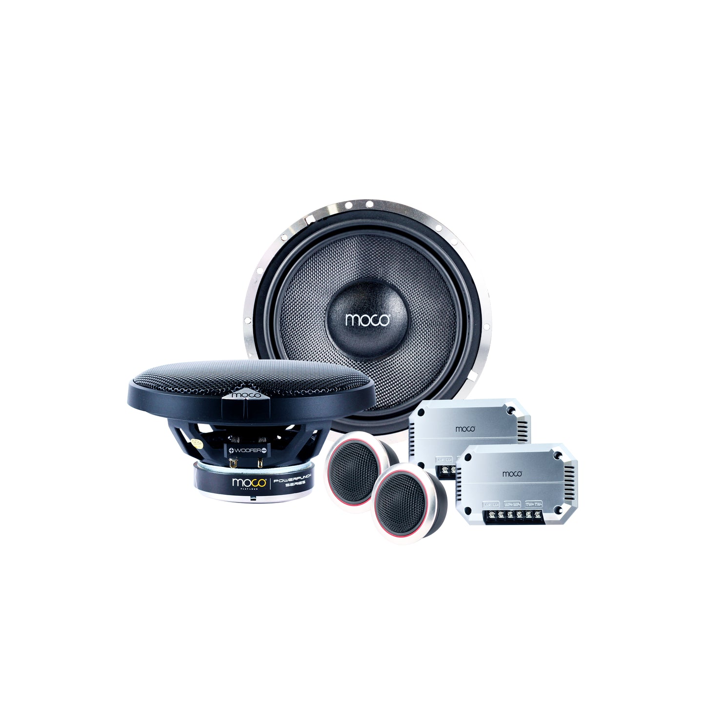 6*5" Component Speakers Set Glass Fibre Cone RMS 80W