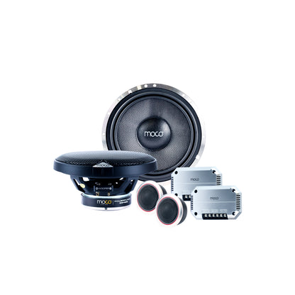 6*5" Component Speakers Set Glass Fibre Cone RMS 80W