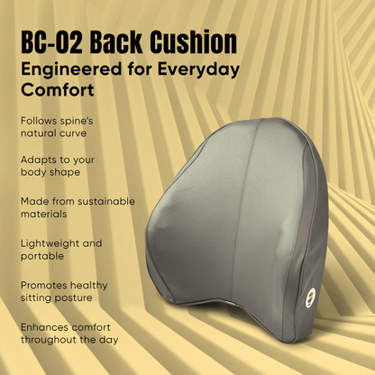 Leatherette Memory Back Cushion (3x Comfort)