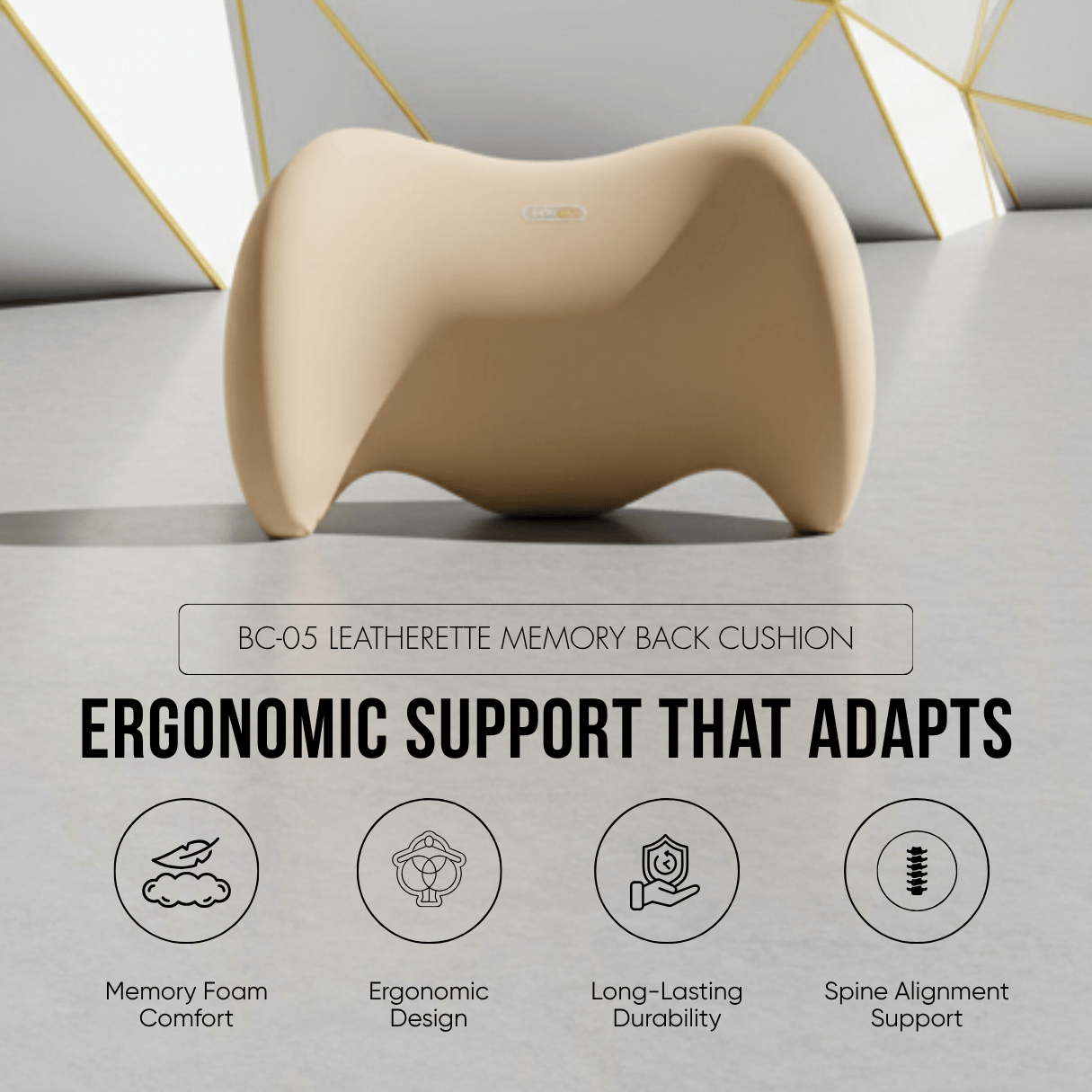 Leatherette Memory Back Cushion (3x Comfort)