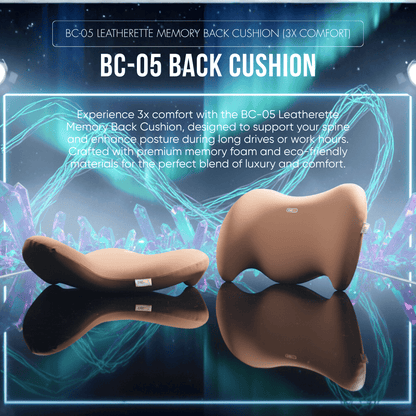 Leatherette Memory Back Cushion (3x Comfort)