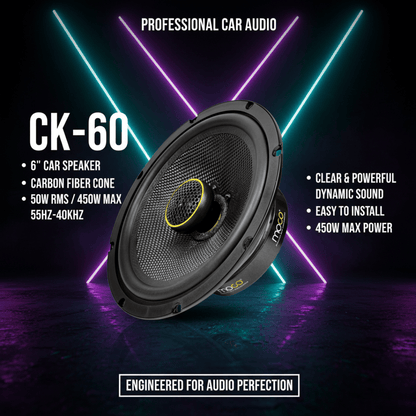 6" Co Axial Speaker Fibre Glass Cone RMS 40W