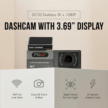 2K Wi-Fi 1CH Dash Cam with Mobile App Control