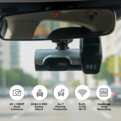 2CH Dash Cam (4K+1K) in-built ADAS WiFi Mobile App Control