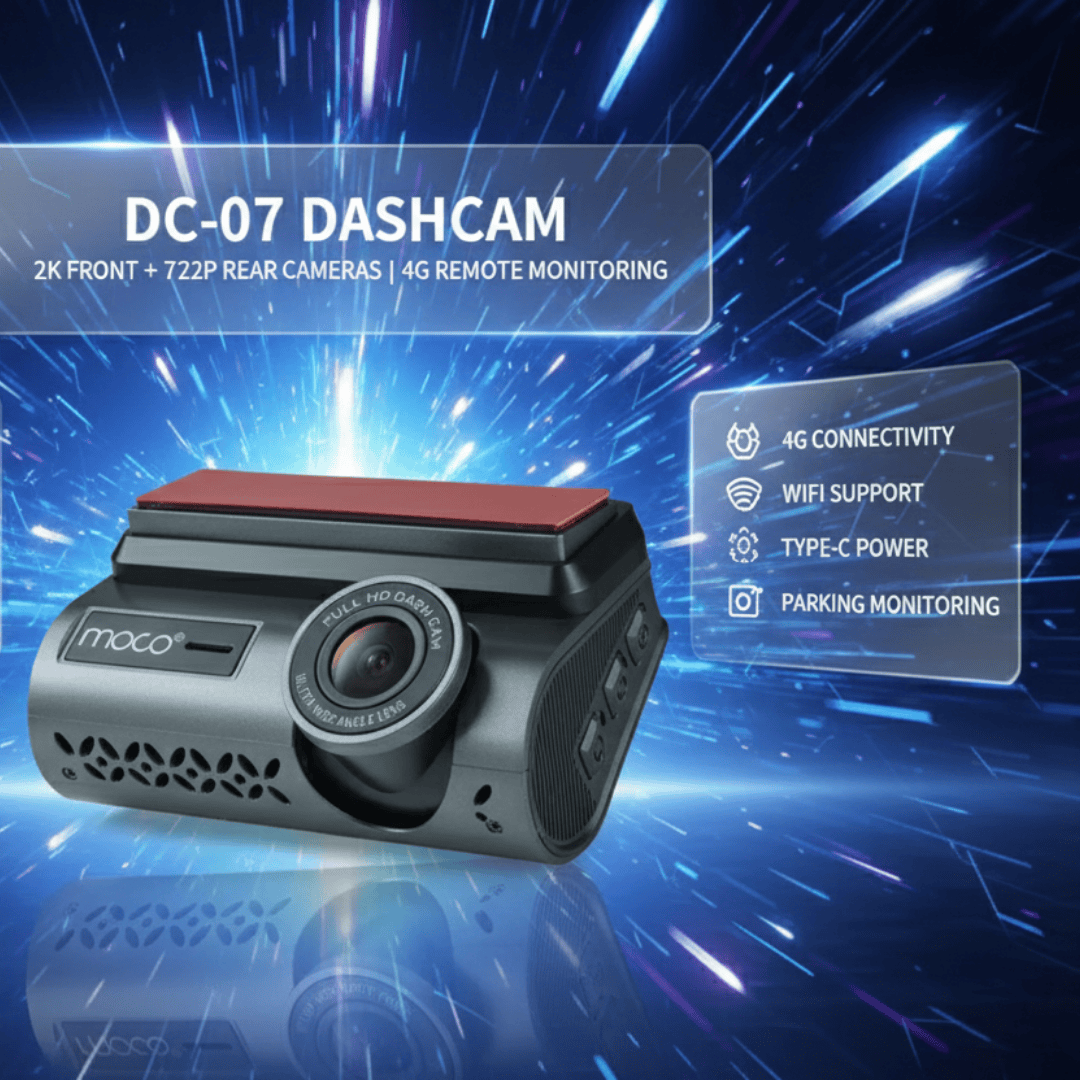 2-Way Dash Cam 3.0" Display (2K) WiFi Mobile App Control with 4G & GPS