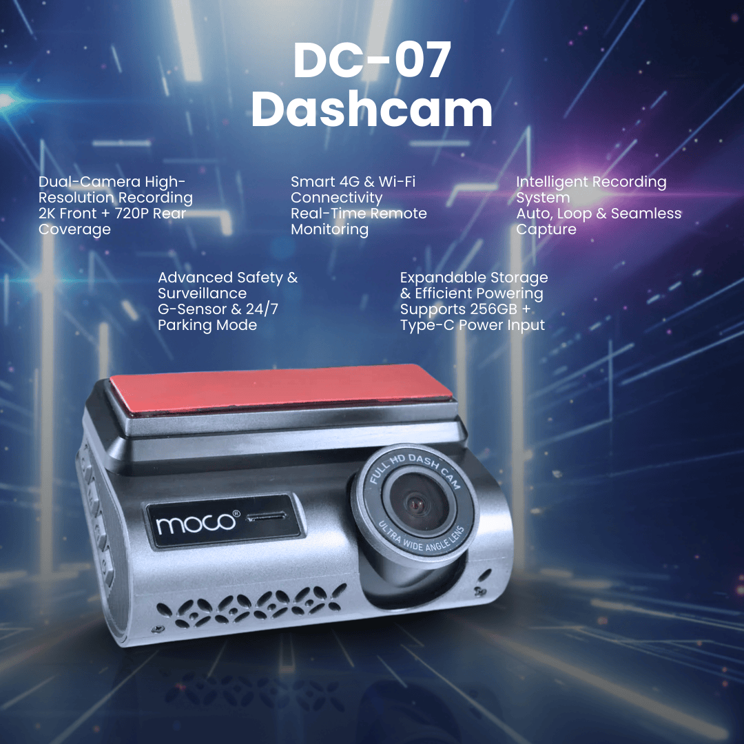 2-Way Dash Cam 3.0" Display (2K) WiFi Mobile App Control with 4G & GPS