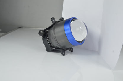 3.0" Tri Color (4300K+5000K+6000K) LED FOG Lamp Projector 100 Watts Crystal Blue Lens with Metal Remote