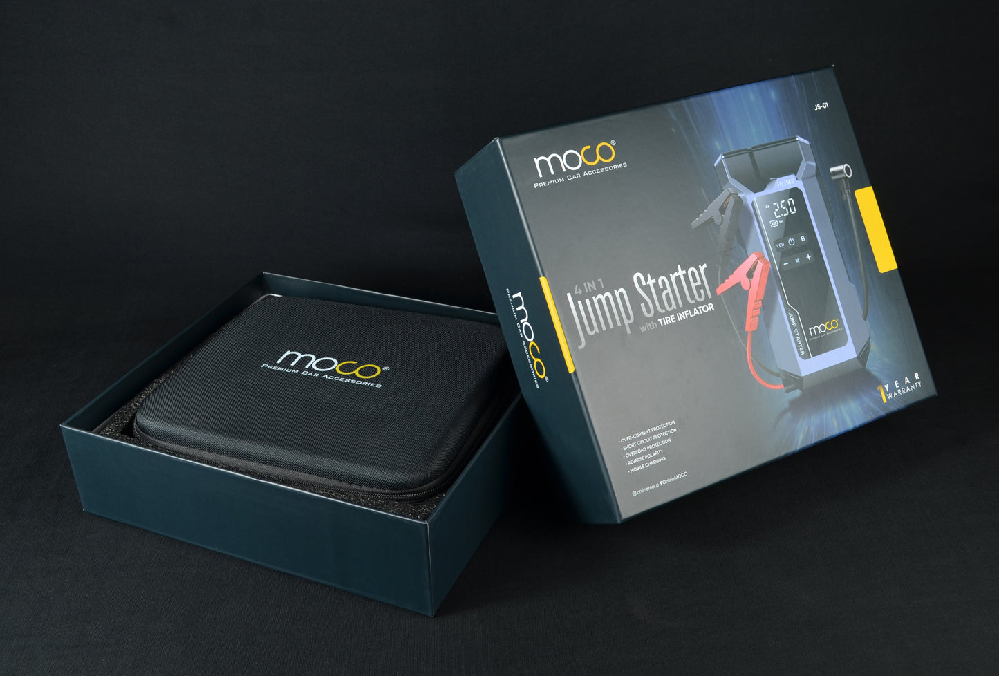 Jump Starter with Tire Inflator 4-in-1 MultiFunction