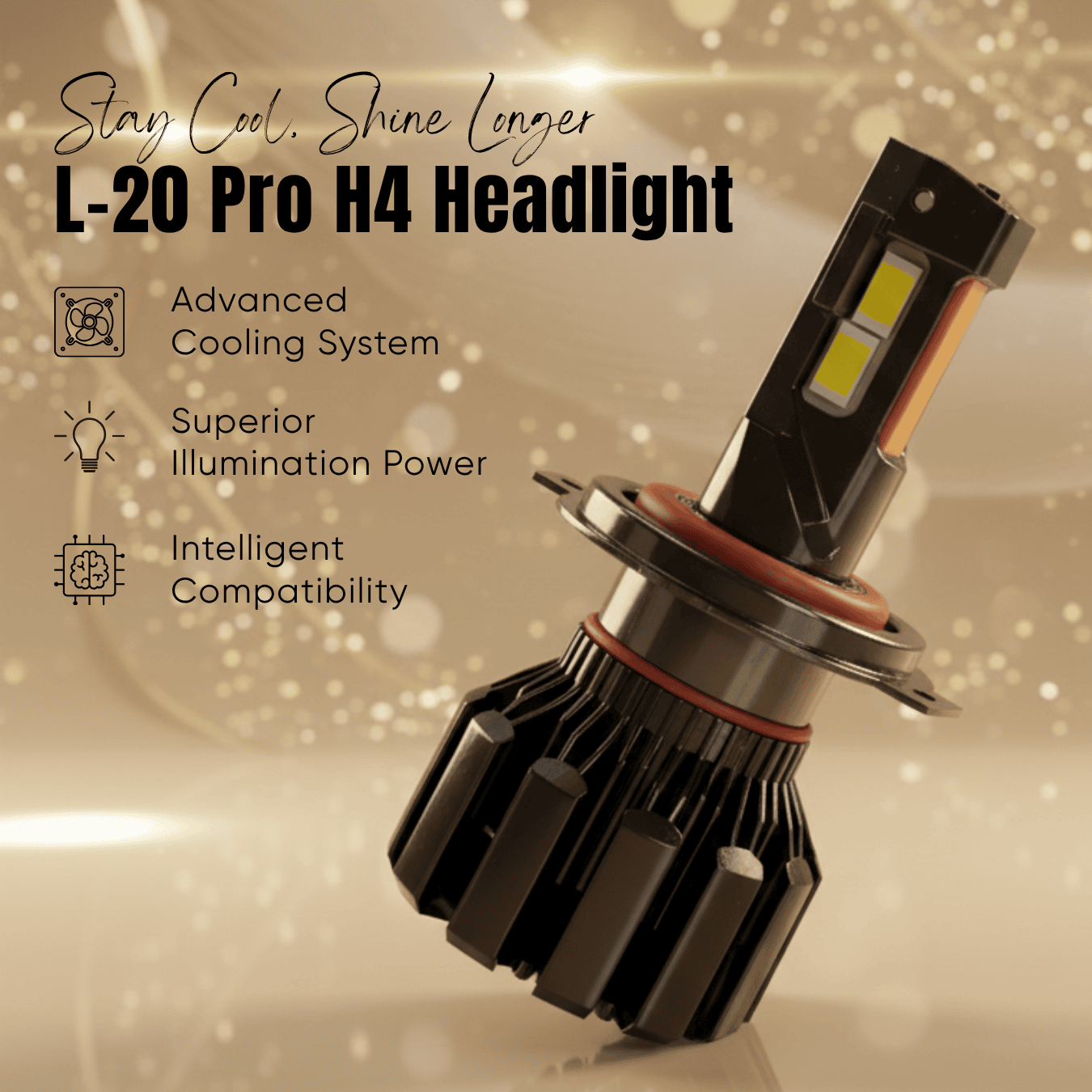 200W LED Light Hi/Low BEAM (H4/H19) – Moco Car Accessories