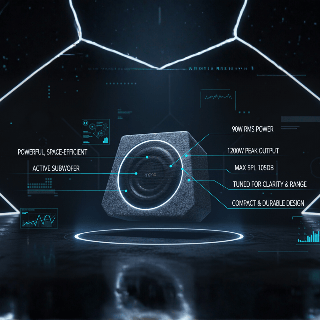 8" Dual SubWoofer with Hi-Fi Amplifier RMS 300W