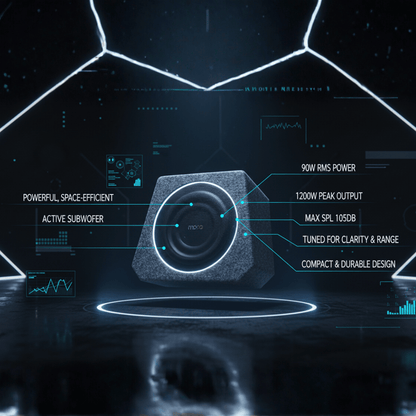 8" Dual SubWoofer with Hi-Fi Amplifier RMS 300W