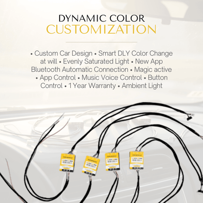 Universal Ambient Lights (6Pcs) Mobile App Control