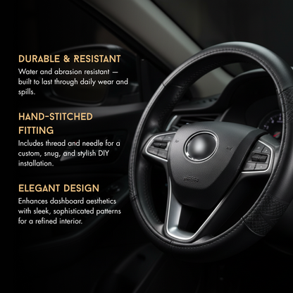 Nappa Leather Steering Wheel Cover (XL)