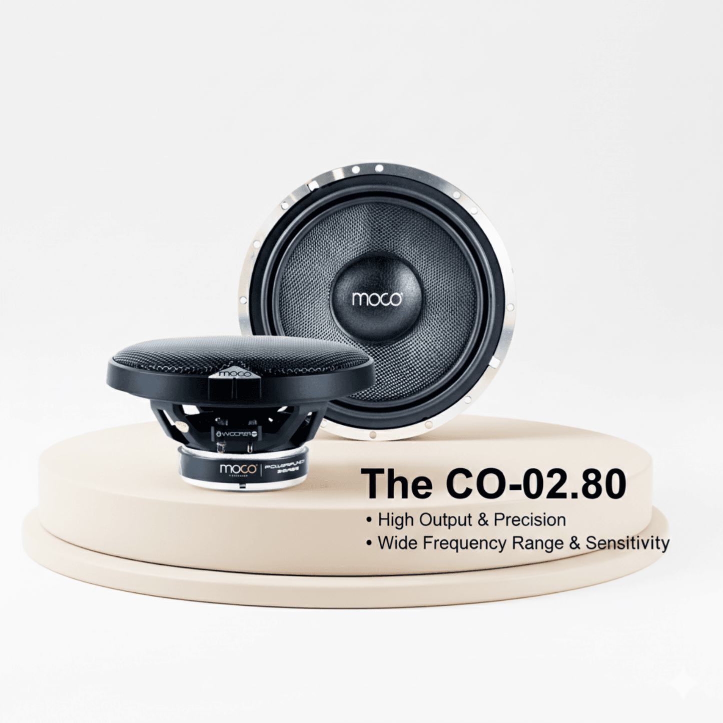 6*5" Component Speakers Set Glass Fibre Cone RMS 80W