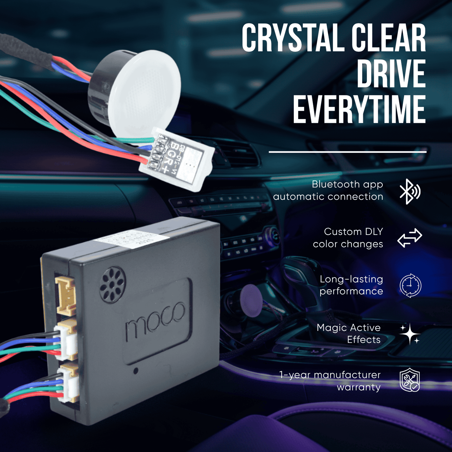 Universal Ambient Lights (6Pcs) Mobile App Control