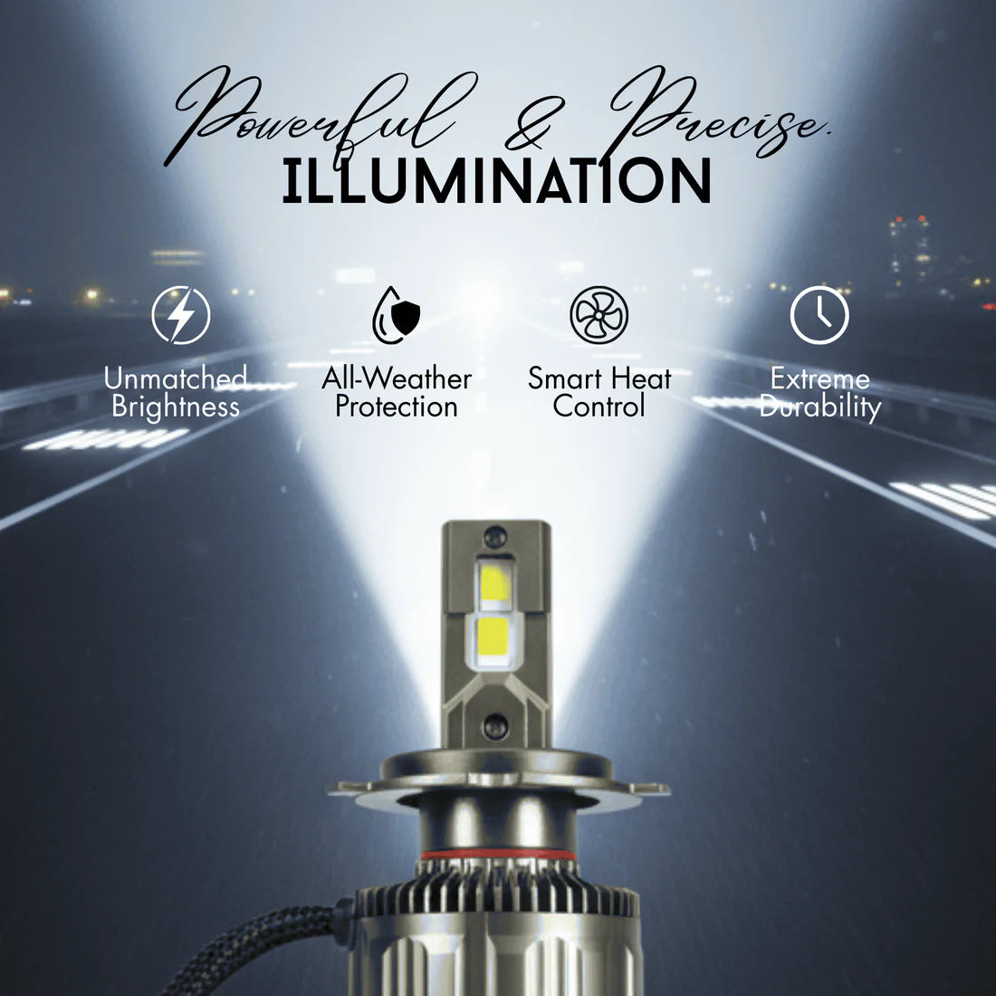 300W LED Light Hi/Low Beam (H4/H19)