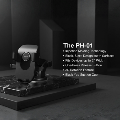 Mobile Phone Holder  Black Yao Suction Cup