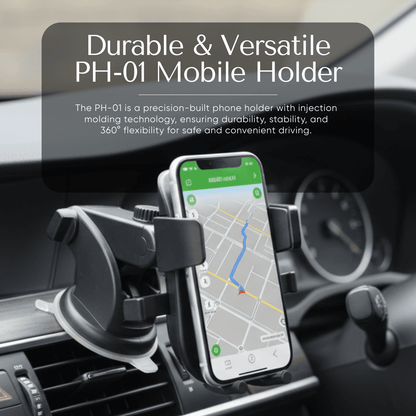 Mobile Phone Holder  Black Yao Suction Cup