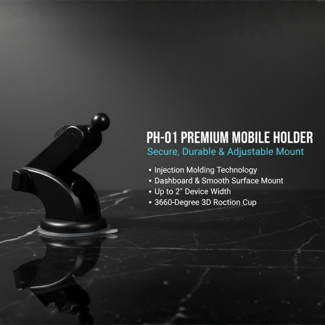 Mobile Phone Holder  Black Yao Suction Cup