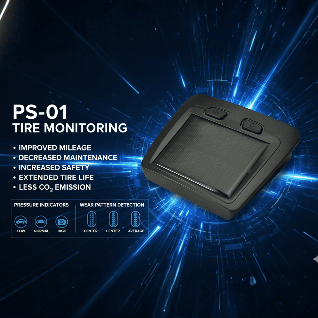 Tire Pressure Monitoring System with Solar Charging Display