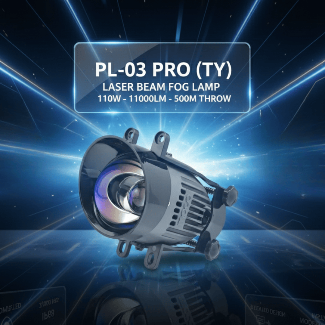 3.0" Lazer Eye LED FOG Lamp Projector 110 Watts Crystal Blue Lens