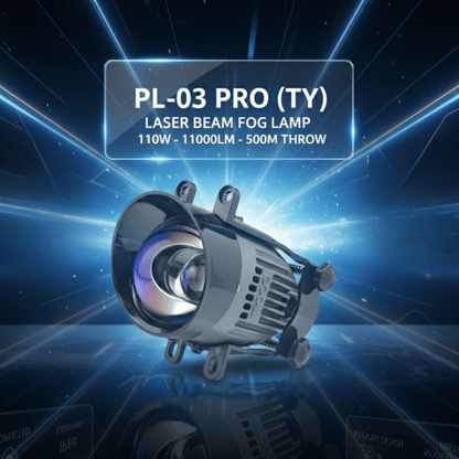 3.0" Lazer Eye LED FOG Lamp Projector 110 Watts Crystal Blue Lens