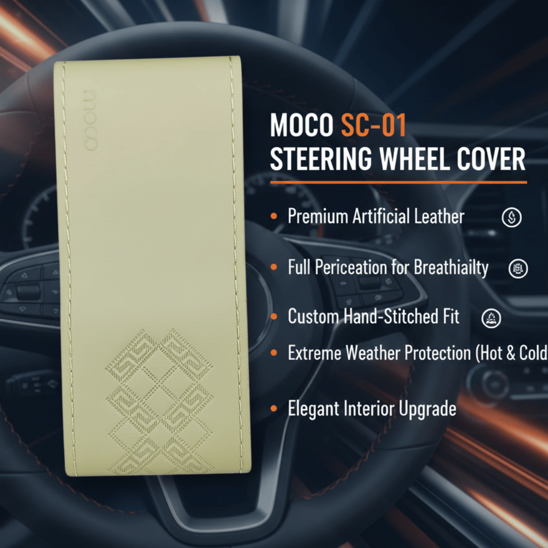 Leatherette Sewing Steering Cover (2x Comfort)