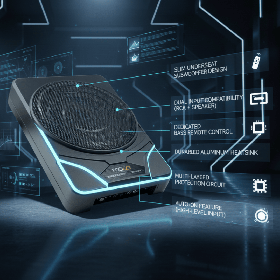 9" Underseat Subwoofer with - RMS 150W