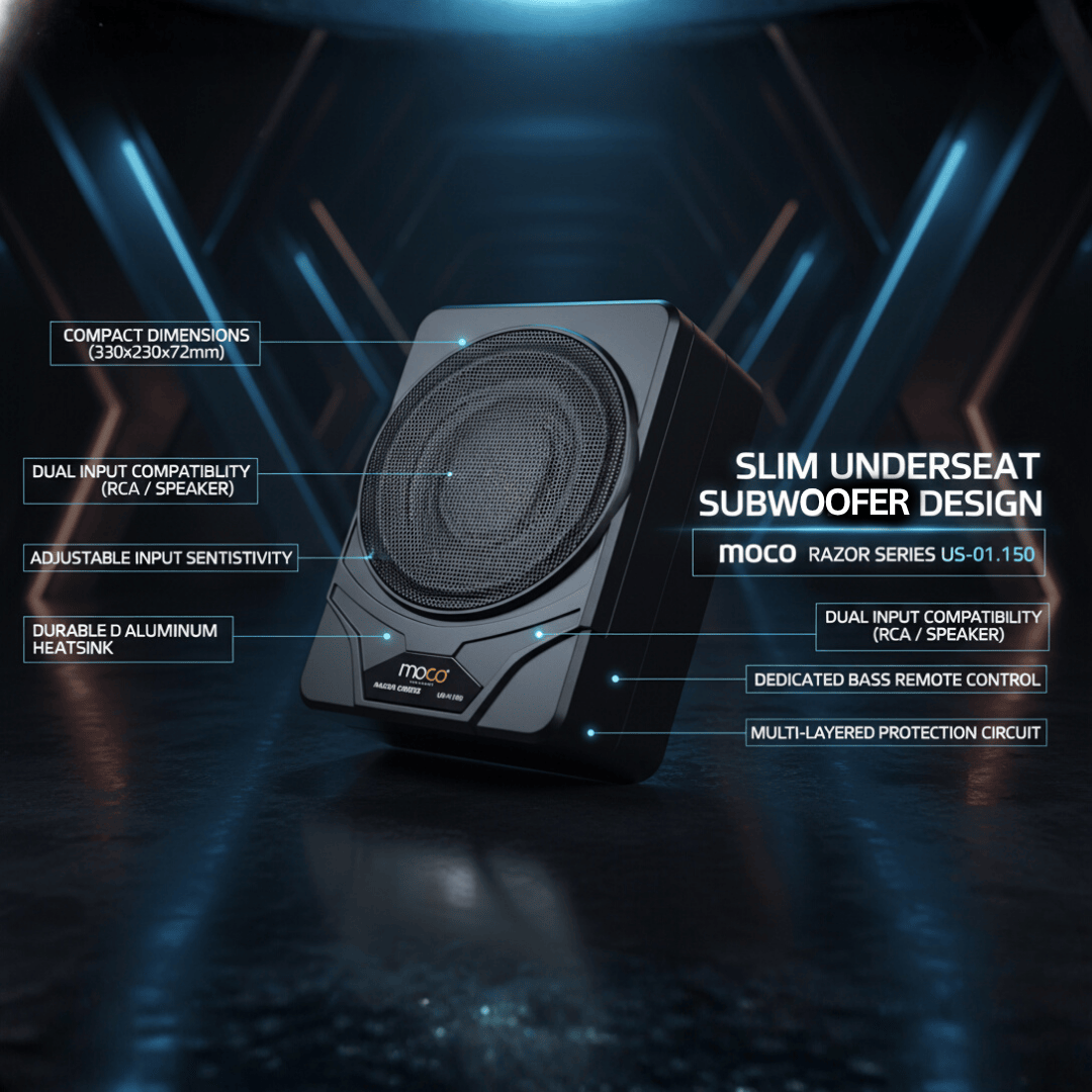 9" Underseat Subwoofer with - RMS 150W