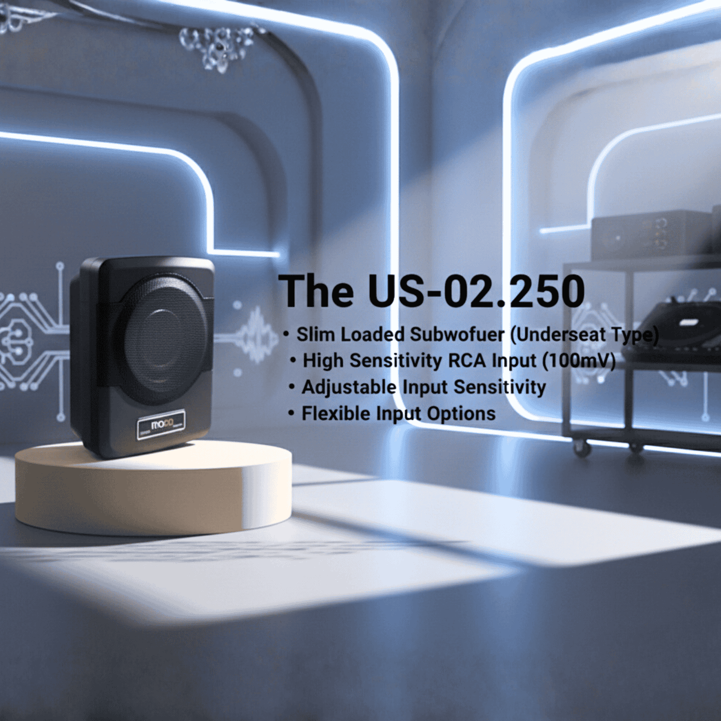 8.0" Slim Under-Seat Subwoofer