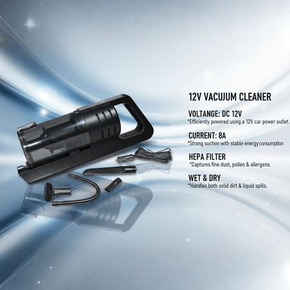 Vacuum Cleaner with HEPA Filter & Cyclonic Suction Brush