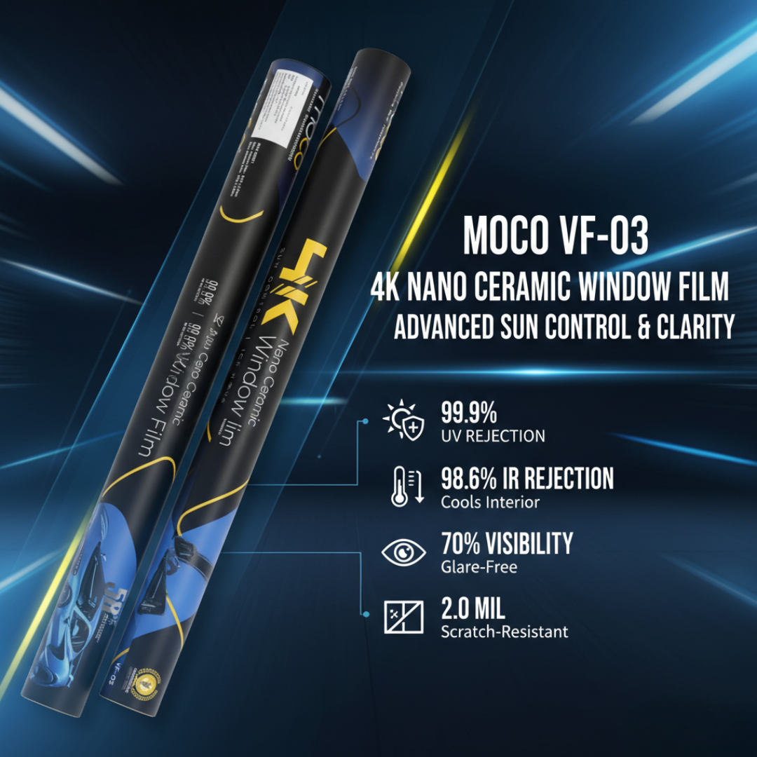 4K Nano Ceramic Window Film (ICE-NOVA) Max. Heat Rejection - Blue Shade ( (Side & Back)