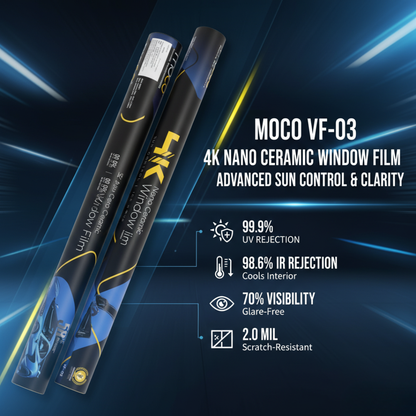 4K Nano Ceramic Window Film (ICE-NOVA) Max. Heat Rejection - Blue Shade ( (Side & Back)