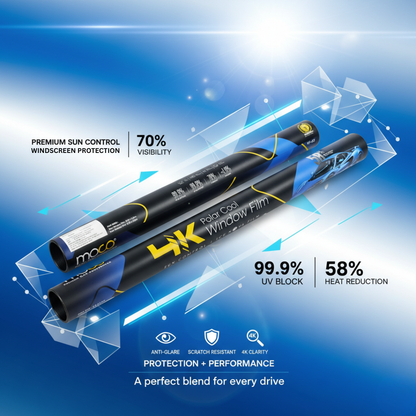 4K Nano Ceramic Windshield Film (ICE-NOVA) Max. Heat Rejection - Blue Shade (Front)