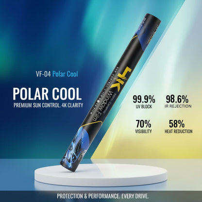 4K Nano Ceramic Windshield Film (ICE-NOVA) Max. Heat Rejection - Blue Shade (Front)