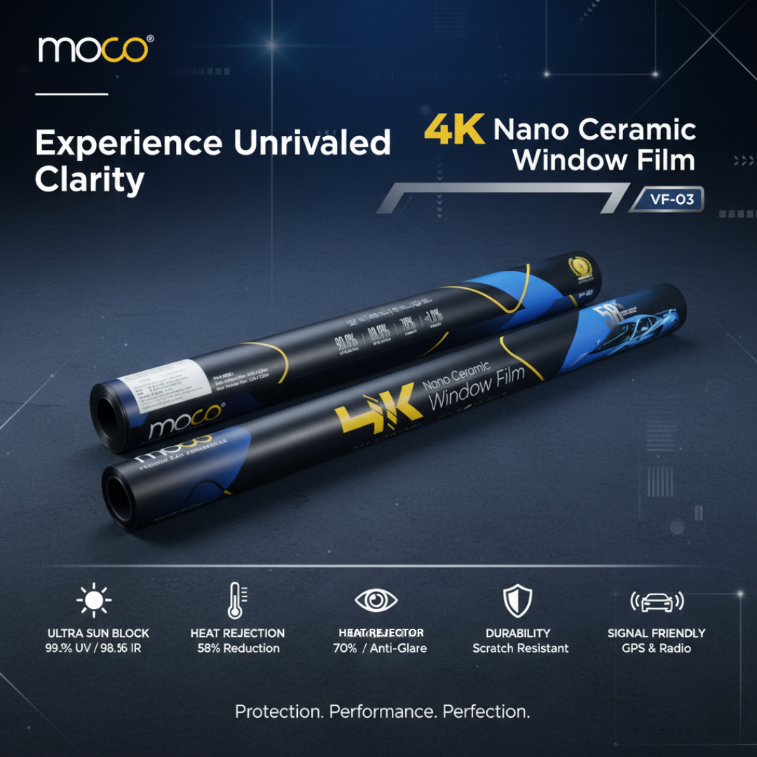 4K Nano Ceramic Windshield Film (ICE-NOVA) Max. Heat Rejection - Blue Shade (Front)