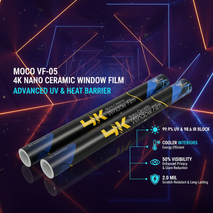 4K Nano Ceramic Window Film (ICE-NOVA) Max. Heat Rejection - Charcoal Shade ( (Side & Back)