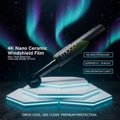 4K Nano Ceramic Windshield Film (ICE-NOVA) Max. Heat Rejection - Charcoal Shade (Front)