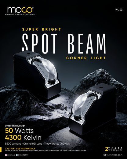 50W Super Bright Spot Beam Corner Light