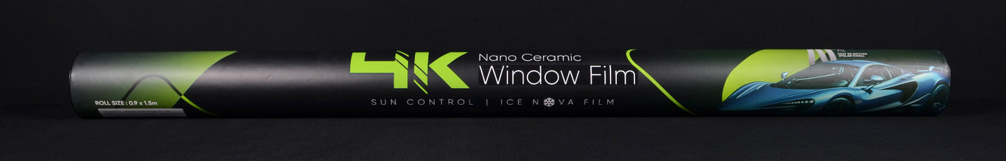 4K Nano Ceramic Windshield Film (ICE-NOVA) Max. Heat Rejection - Charcoal Shade (Front)