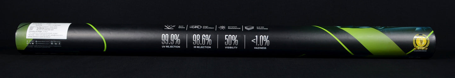 4K Nano Ceramic Windshield Film (ICE-NOVA) Max. Heat Rejection - Charcoal Shade (Front)