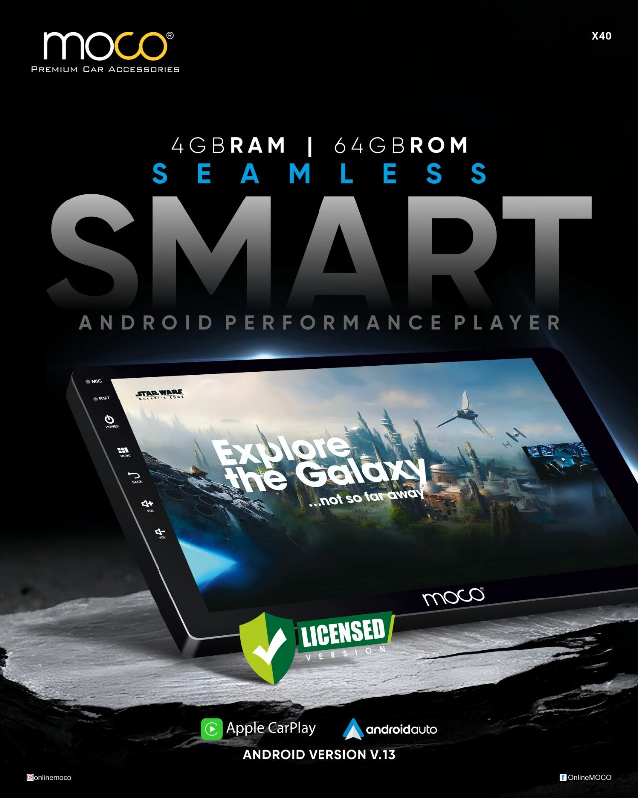 4GB + 64GB Performance Player with 4.2 CH Out, OLED, DSP & 360° Support