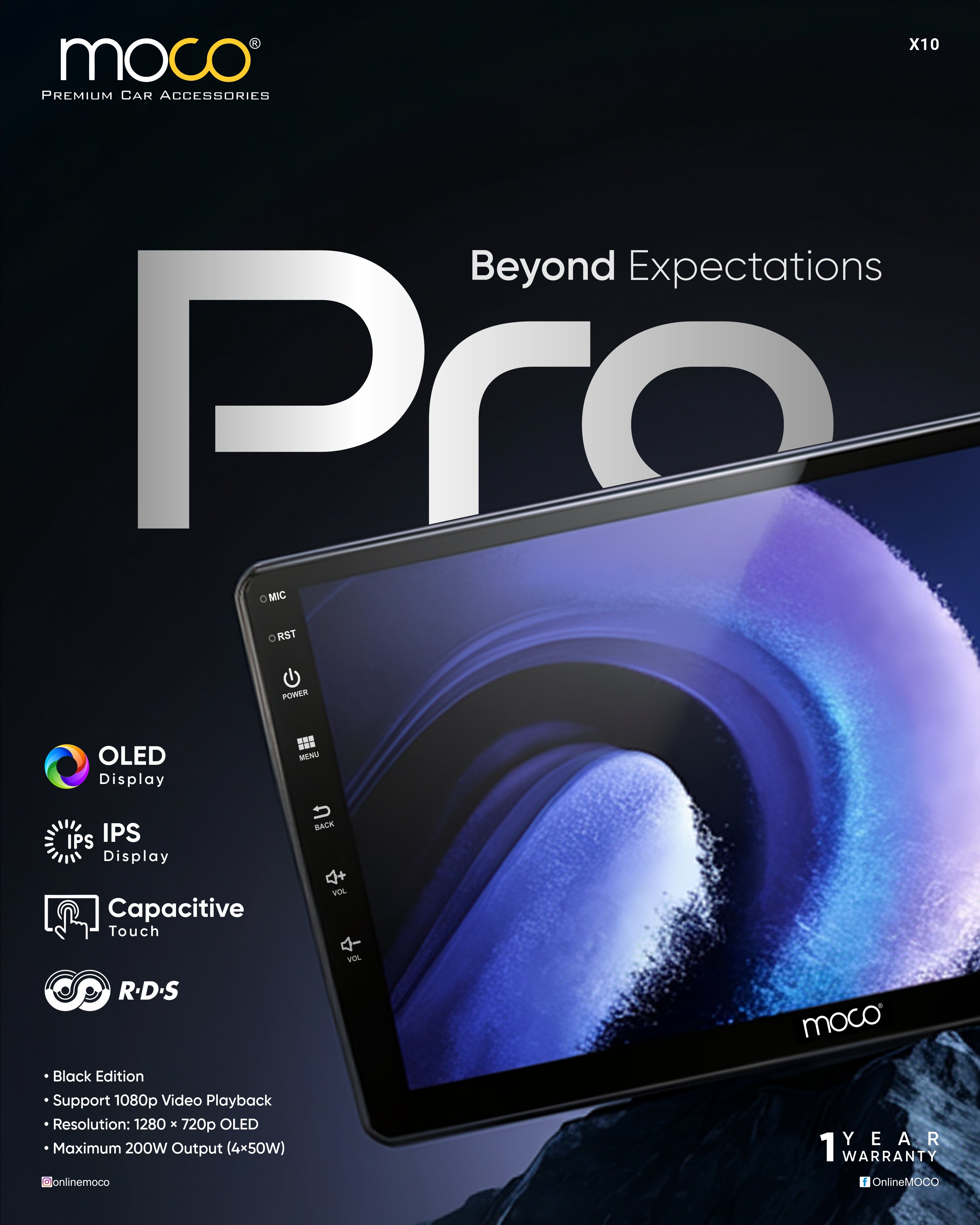 4GB + 64GB Performance Player with OLED, DSP & 360° Support – Moco