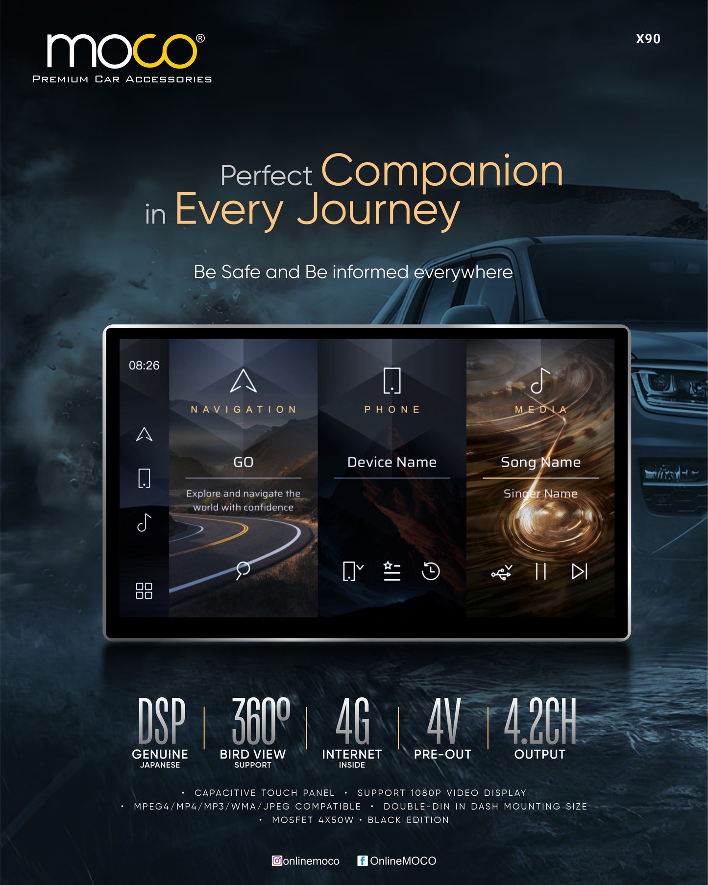 13.3" 4GB + 64GB Performance Player OLED Professional DSP & 360° Support