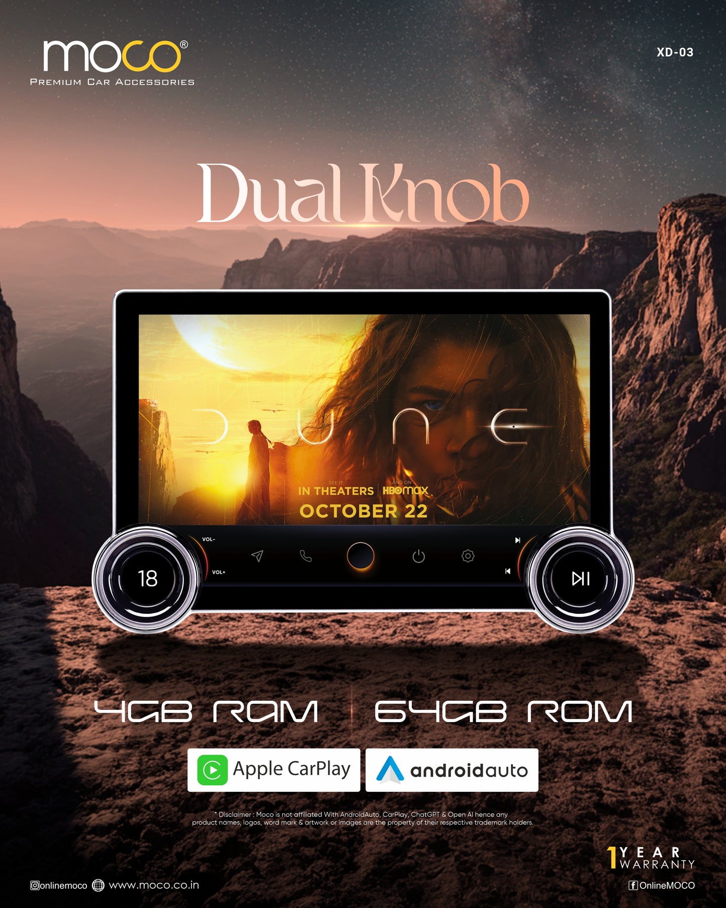 4GB + 64GB Dual Knob, Wi-Fi 4 Core Processor, ChatGPT, 360° Support