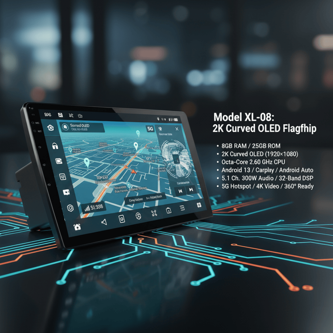 Qualcomm Powered 09" Android Infotainment 8GB DDR4 RAM 256GB ROM Gesture Control DTS w/ 360° Birdview Camera (C-40)