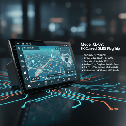 Qualcomm Powered 09" Android Infotainment 8GB DDR4 RAM 256GB ROM Gesture Control DTS w/ 360° Birdview Camera (C-40)