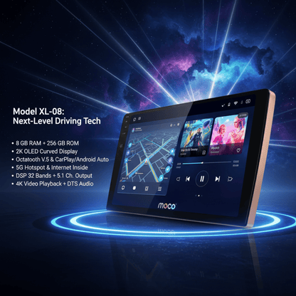 Qualcomm Powered 09" Android Infotainment 8GB DDR4 RAM 256GB ROM Gesture Control DTS w/ 360° Birdview Camera (C-40)